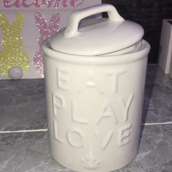 Urban Outfitters Other - Eat Play Love Dog Treat Jar 🐶 🐕 🐾 ✨-NEW‼️‼️‼️‼️